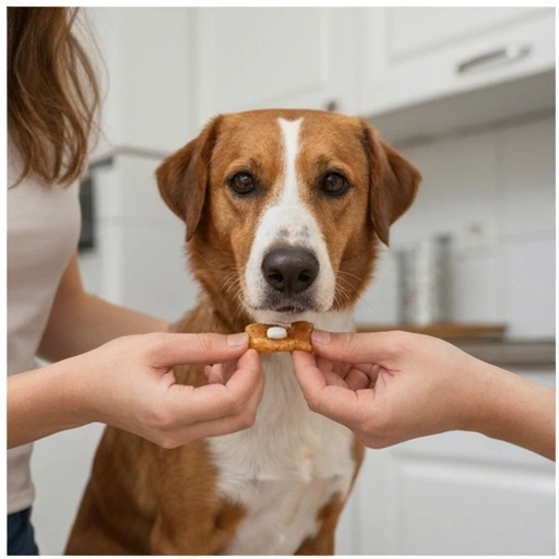 Canine patient during vet visit